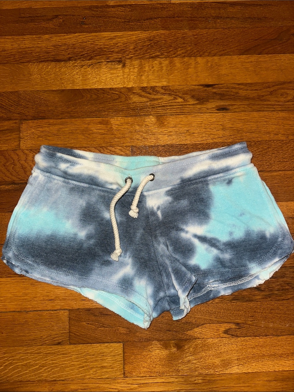 Ocean Drive Turquoise & Navy Tie-Dye Athletic Shorts